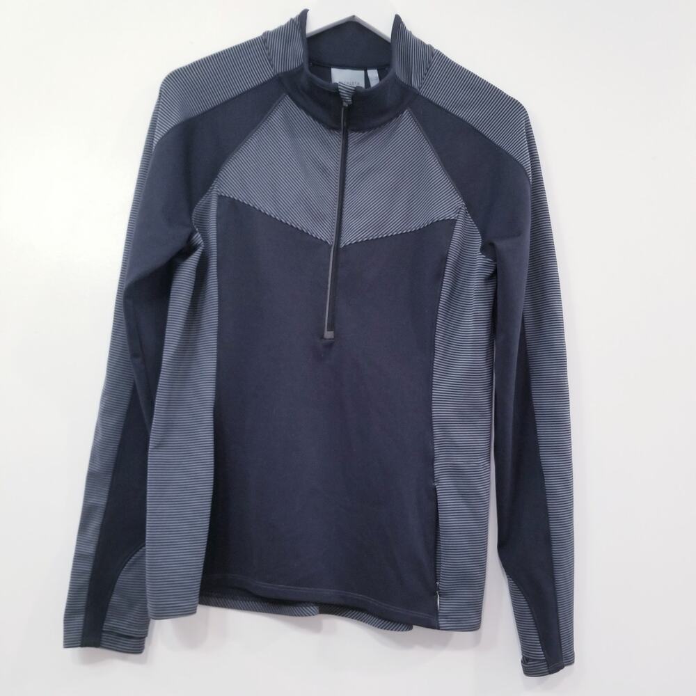 Athleta Activewear 1/2 Zip Stripe Pull Over with Pockets